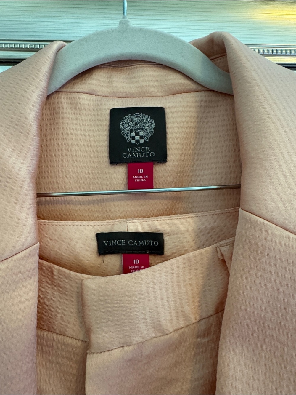 Vince Camuto Peach Blush Pantsuit Set - Picture 3 of 12